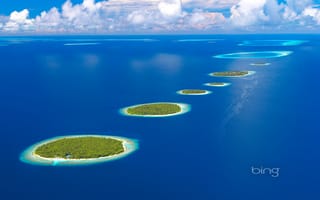 Картинка небо, Maldives, море, атолл, Southern Maalhosmadulu Atoll, Мальдивы, остров