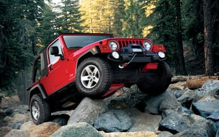 Картинка Jeep, red, wrangler