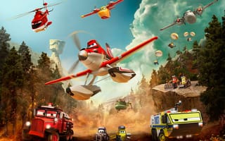 Картинка Planes:Fire and Rescue, heroes fly in, Самолеты:Огонь и вода, When others fly out