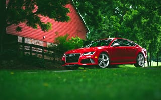 Картинка Audi, frontside, RS7, red, wheels
