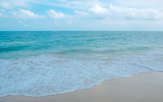 Картинка песок, море, sea, blue, sky, волны, wave, sand, пляж, небо, summer, romantic, лето, beach