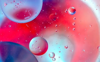 Картинка вода, масло, воздух, цвет, свет, пузырьки