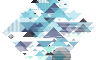 Обои абстракция, geometric, голубой, triangle, with, Abstract, design, геометрия