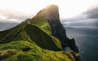 Картинка море, пейзаж, природа, маяк, скалы
