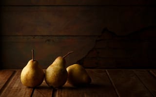Обои фрукты, Three Pears, груши