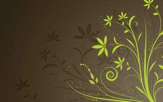Картинка цветы, green, коричневый, brown, текстура, colors, floral