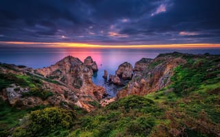 Картинка побережье, Lagos, Algarve, Ponta da Piedade, Portugal, Португалия