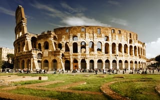 Картинка Колизей, Рим, люди, Italy, Rome, амфитеатр, Италия, Colosseum