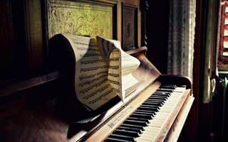 Картинка ноты, музыка, пианино