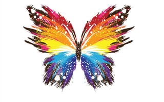 Обои бабочка, цвета, крылья, абстракция