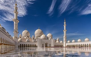 Обои Sheikh Zayed Grand Mosque, ОАЭ, Абу-Даби, Abu Dhabi, Мечеть шейха Зайда, UAE