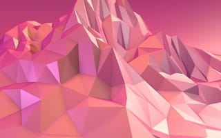 Картинка горы, краски, объем, грань, ребро, low poly
