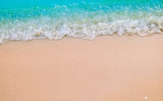 Картинка песок, море, sea, summer, волны, sand, blue, wave, лето, beach, пляж