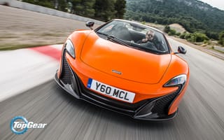 Картинка McLaren, Orange, Front, 650S, Spider, Track, Top Gear, Speed