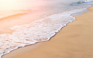 Картинка песок, море, beach, лето, sand, sea, волны, summer, wave, пляж, seascape