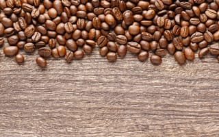 Обои кофе, coffee, texture, roasted, beans, зерна, wood