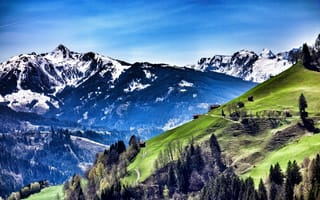 Картинка Австрия, горы, вершины, весна