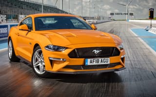 Картинка Ford, 2018, Fastback, Mustang GT, оранжевый