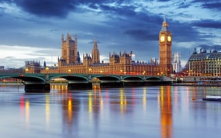 Картинка London, Thames River, UK, Westminster Abbey, England, Биг Бен, Лондон, Big Ben, Англия