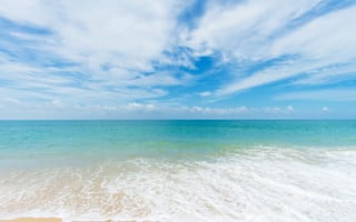 Картинка песок, море, sea, лето, beach, пляж, sand, wave, summer, волны, seascape