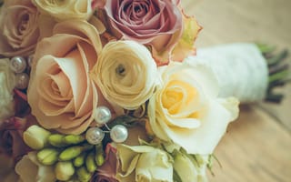 Обои свадебный, розы, цветы, букет