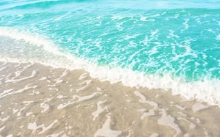 Картинка песок, море, ocean, пляж, лето, blue, sea, summer, волны, seascape, wave, sand, beach