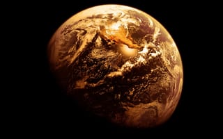 Картинка Earth, gold, planet