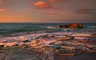 Картинка море, волны, пляж, облака, природа, свет, пейзаж, небо