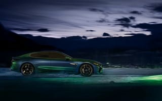 Картинка купе, M8 Gran Coupe Concept, BMW, 2018, темно, профиль