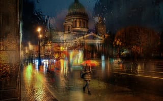 Картинка осень, Санкт-Петербург, дождь