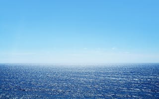 Картинка water, horizon, waves, океан, blue, вода, ocean, горизонт