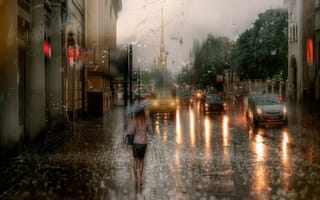 Картинка Санкт-Петербург, дождь, осень