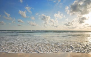 Картинка песок, море, волны, blue, wave, summer, пляж, sand, beach, лето, sea