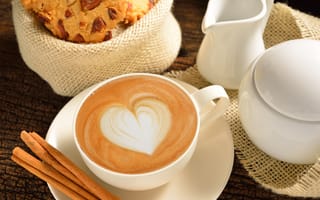 Картинка чашка, heart, любовь, coffe, кофе, love, молоко, сердце, какао