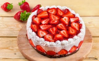 Картинка десерт, клубника, berries, cheesecake, крем, food, strawberries, dessert, сладкое, cake, торт, пирожное, ягоды, чизкейк, еда