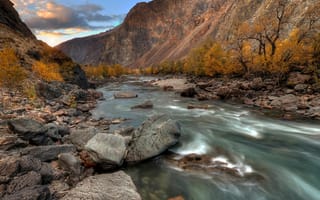 Картинка октябрь, осень, Алтай, река