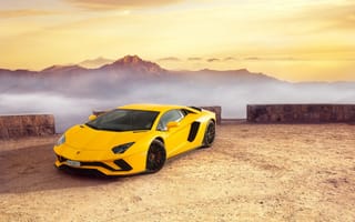 Картинка Lamborghini, Fast, Aventador S, Supercar, Yellow