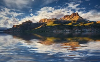 Картинка США, озеро, Аризона, округ Апачи, отражение