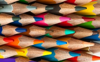 Обои colored pencils, color, wood, pattern