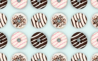 Картинка шоколад, пончики, donut, сладкое, выпечка, десерт, глазурь