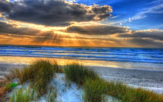 Обои nature, beautiful, landscape, sunrise, пляж, sunset, небо, песок, пейзаж, рассвет, sky, sea, солнце, закат, море, beach, природа, океан, ocean, scenery, sand, sun