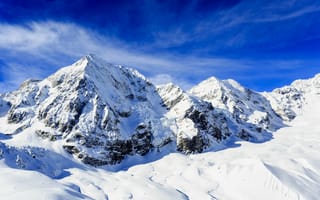 Картинка горы, снег, хребет
