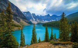 Картинка Moraine, горы, озеро, Canada, Banff National Park