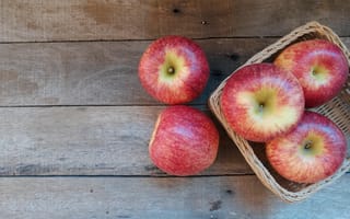 Картинка яблоки, wood, фрукты, fruit, apples