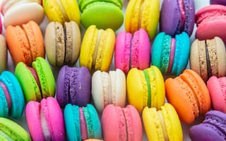 Картинка colorful, dessert, пирожные, десерт, bright, french, sweet, macaroon, сладкое, pink, macaron, макаруны