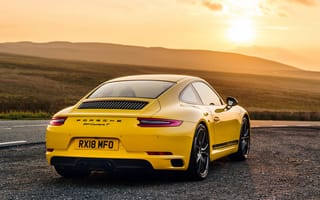 Картинка 911, 2018, Porsche, вид сзади, Coupe, Carrera T