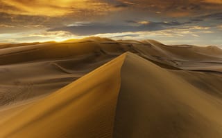 Картинка desert, sand, sunset