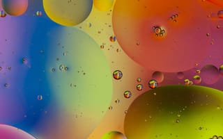 Обои жидкость, пузырьки, шарик, объем, вода, воздух, цвет, масло
