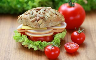 Картинка гамбургер, помидор, еда