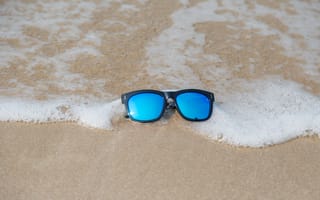 Картинка песок, очки, лето, отдых, sea, vacation, пляж, beach, summer, sand, море, sunglasses